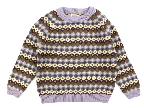 Wheat multi lavender pullover Mimi bomuld